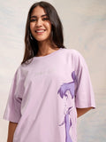 Disney By Tokyo Talkies Women Lavender Tinker Bell Printed Round Neck T-Shirt - Lavender - Image 1