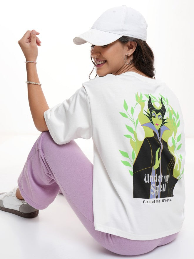 Disney By Tokyo Talkies Women White Disney Villain Printed Round Neck T-Shirt - White - Image 2