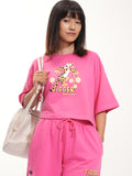 Disney By Tokyo Talkies Women Pink Tigger T-Shirt With Short - Pink - Image 1