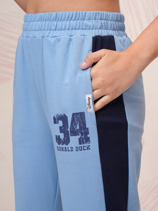 Disney By Tokyo Talkies Women Blue Donald Duck T-Shirt With Trouser - Blue - Image 7