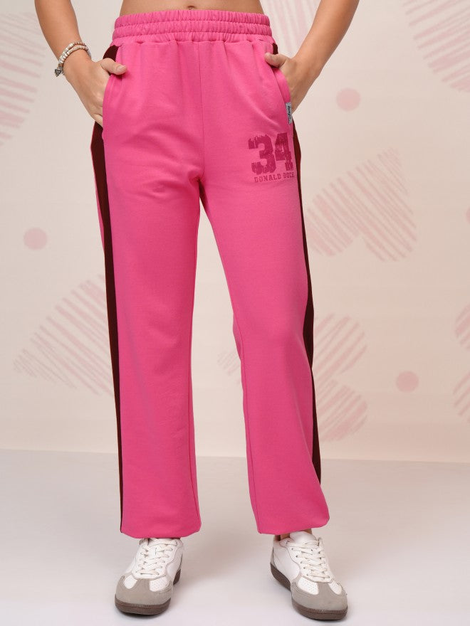 Disney By Tokyo Talkies Women Pink Donald Duck T-Shirt With Trouser - Pink - Image 8