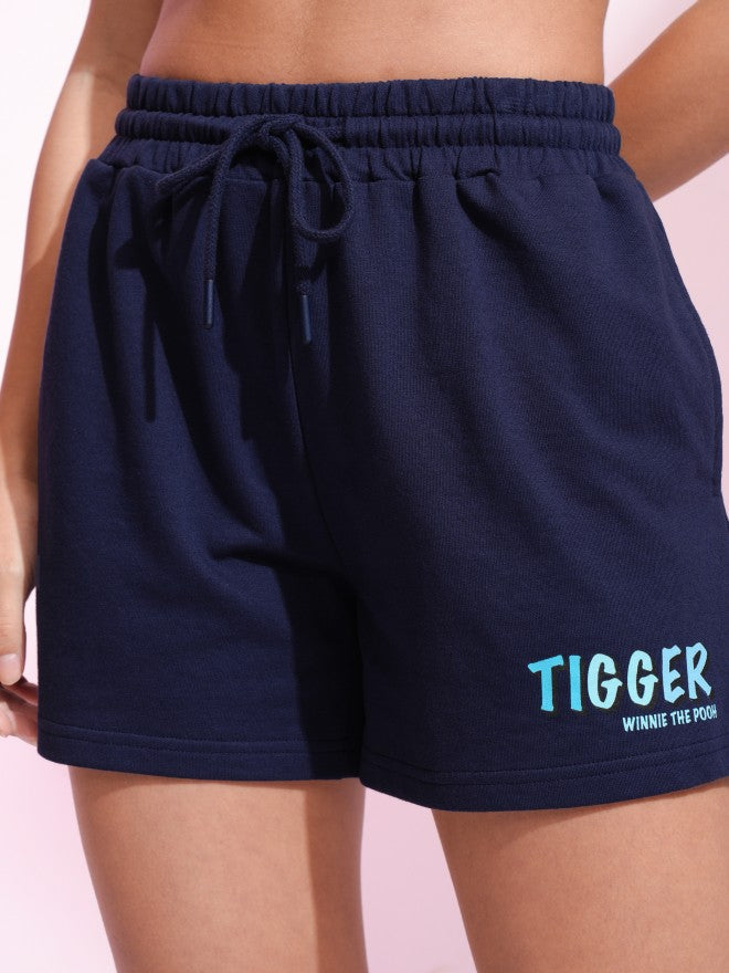 Disney By Tokyo Talkies Women Navy Blue Tigger T-shirt With Short - Navy Blue - Image 7