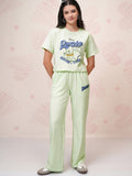 Disney By Tokyo Talkies Women Green Dumbo T-Shirt With Trouser - Green - Image 1