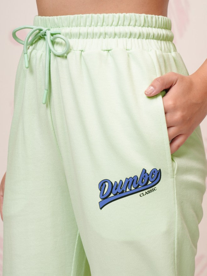 Disney By Tokyo Talkies Women Green Dumbo T-Shirt With Trouser - Green - Image 7
