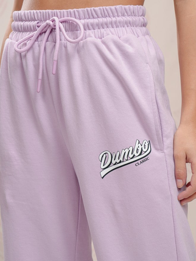 Disney By Tokyo Talkies Women Lavender Dumbo T-shirt With Trouser - Lavender - Image 7