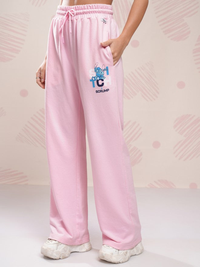 Disney By Tokyo Talkies Women Pink Stitch T-shirt With Trouser - Pink - Image 8