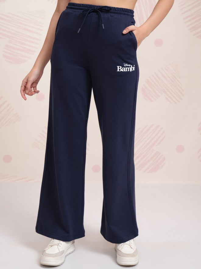 Disney By Tokyo Talkies Women Navy Blue Bambi And Thumper T-shirt With Trouser - Navy Blue - Image 8