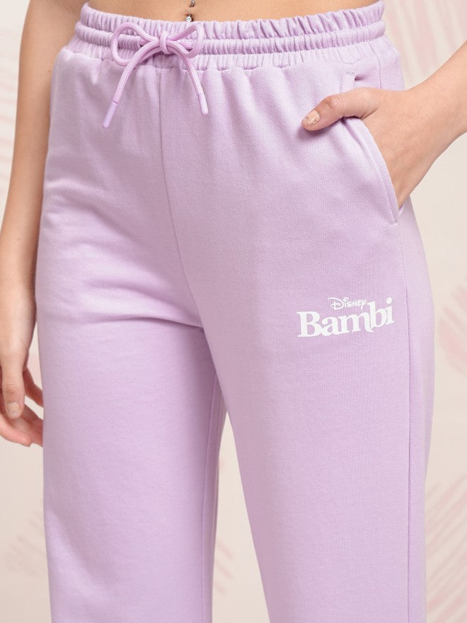 Disney By Tokyo Talkies Women Lavender Bambi And Thumper T-shirt With Trouser - Lavender - Image 6