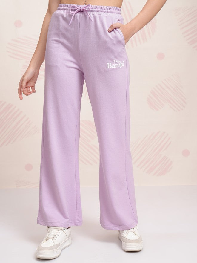 Disney By Tokyo Talkies Women Lavender Bambi And Thumper T-shirt With Trouser - Lavender - Image 7
