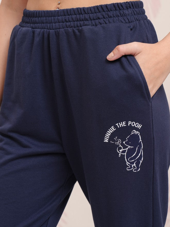 Disney By Tokyo Talkies Women White Winnie The Pooh T-shirt With Joggers - White - Image 6