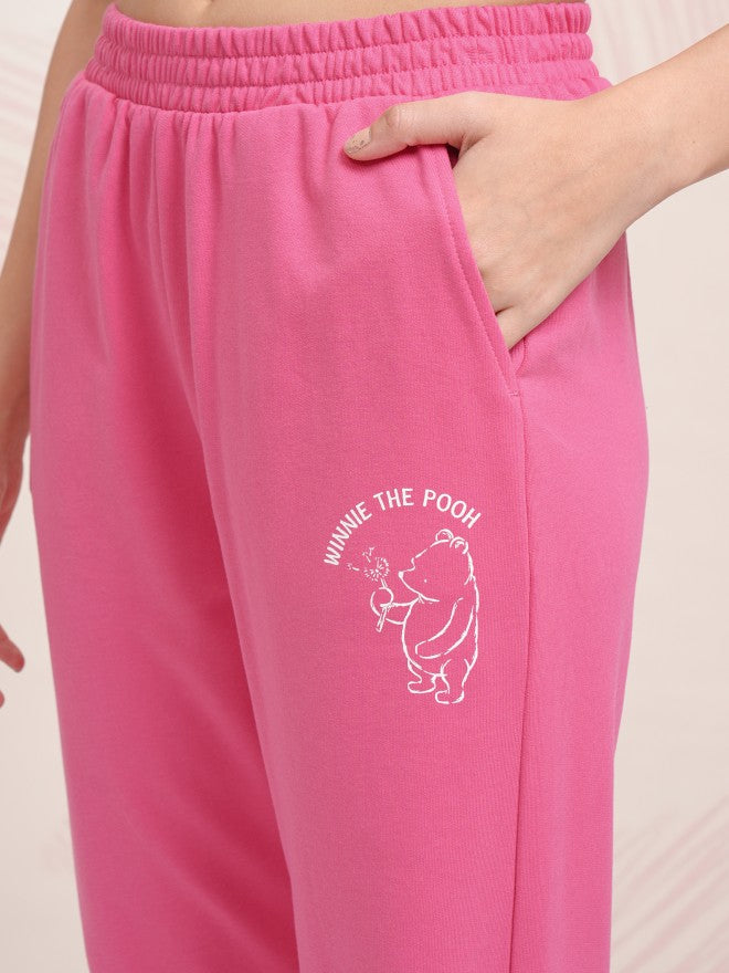 Disney By Tokyo Talkies Women White Winnie The Pooh T-shirt With Joggers - White - Image 6