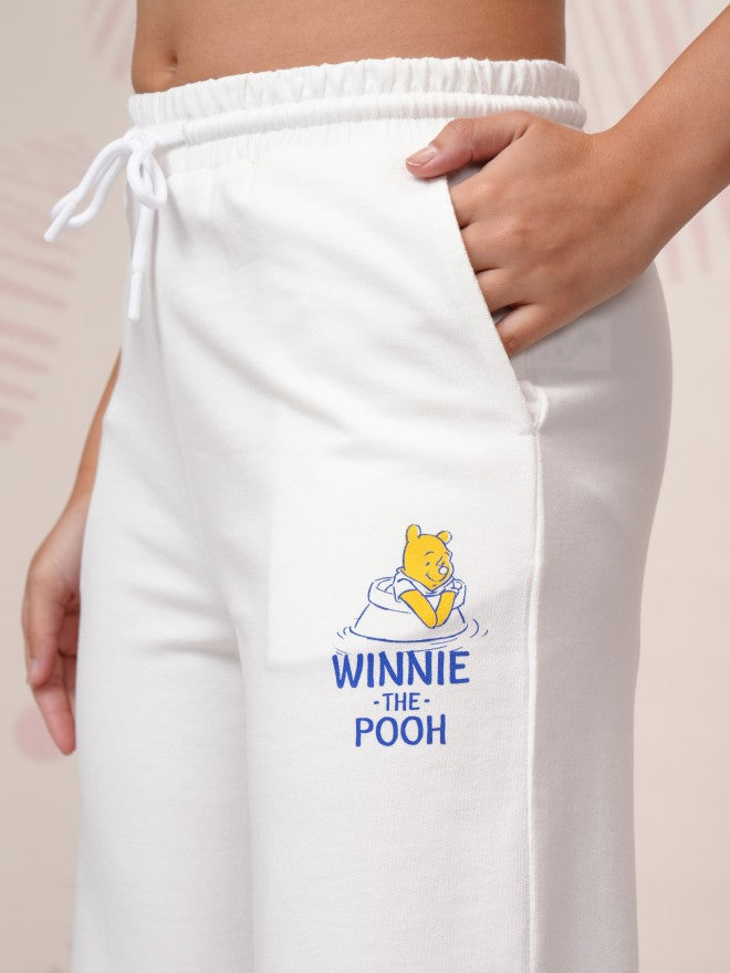 Disney By Tokyo Talkies Women White Winnie The Pooh T-Shirt With Trouser - White - Image 7