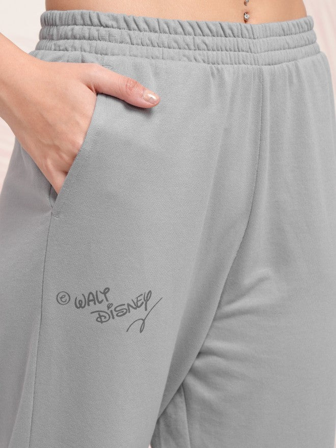 Disney By Tokyo Talkies Women Grey Mickey Mouse T-shirt With Joggers - Grey - Image 7