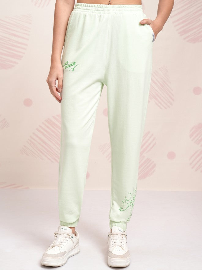 Disney By Tokyo Talkies Women Green Mickey Mouse T-shirt With Joggers - Green - Image 6
