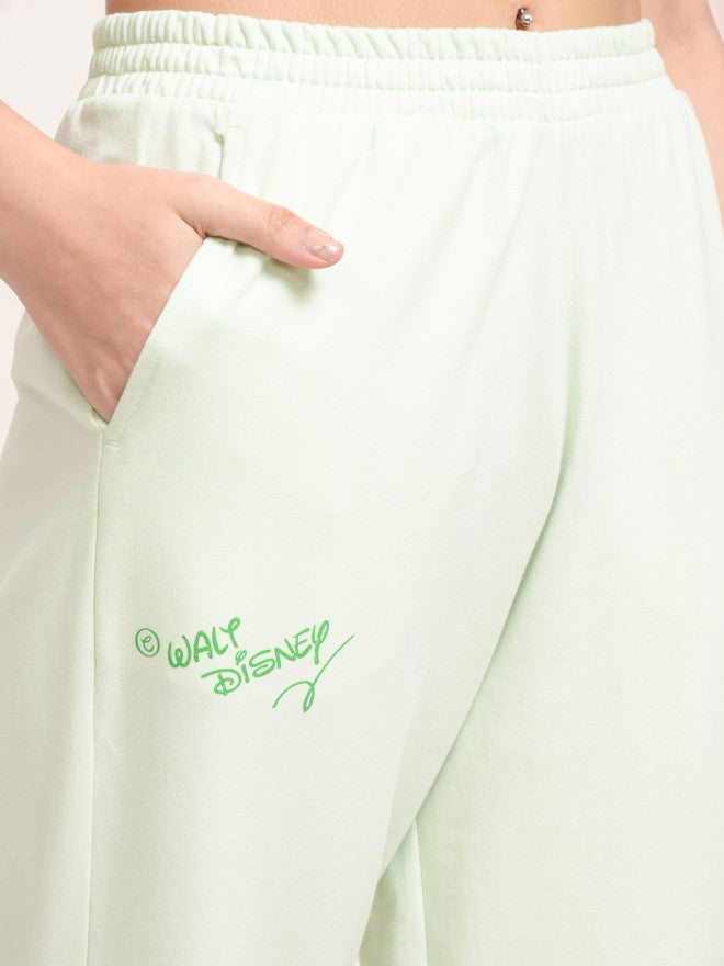 Disney By Tokyo Talkies Women Green Mickey Mouse T-shirt With Joggers - Green - Image 7
