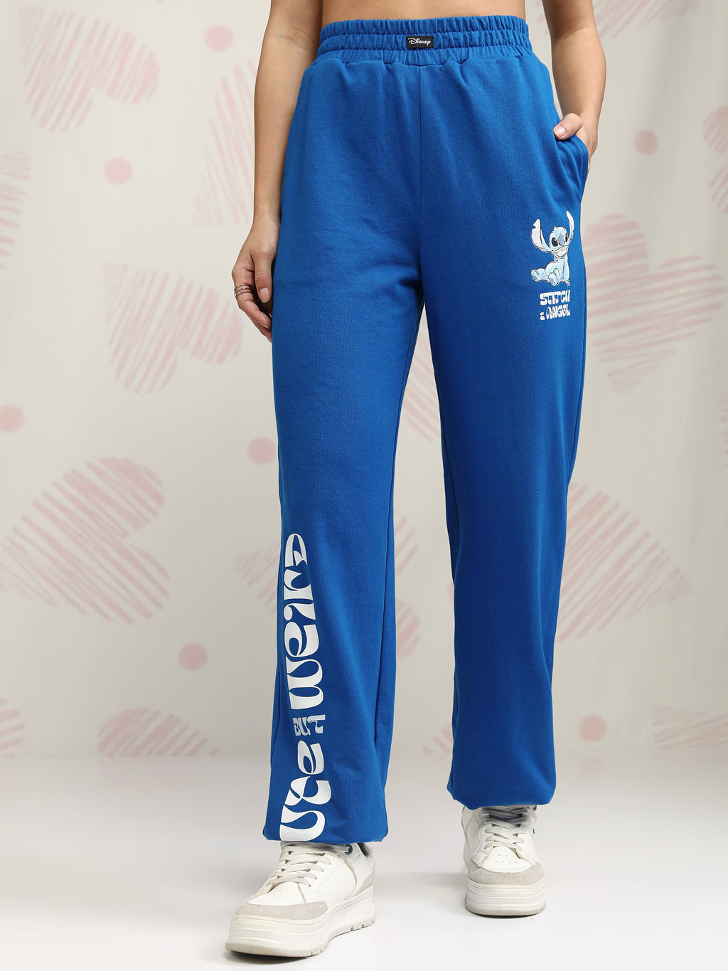Disney By Tokyo Talkies Women Blue Stitch T-shirt With Joggers - Blue - Image 6