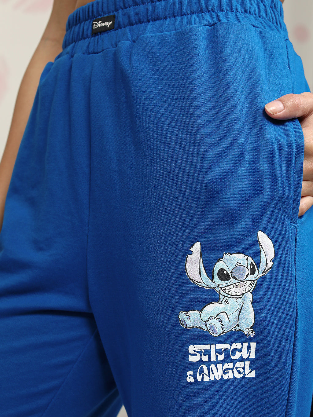 Disney By Tokyo Talkies Women Blue Stitch T-shirt With Joggers - Blue - Image 8