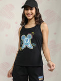Disney By Tokyo Talkies Women Black Mickey Mouse T-shirt With Short - Black - Image 1
