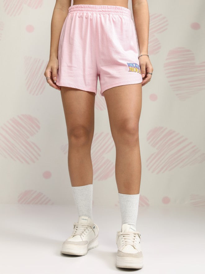 Disney By Tokyo Talkies Women Pink Mickey Mouse T-shirt With Short - Pink - Image 8