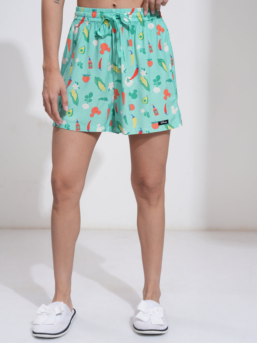 Disney By Tokyo Talkies Women Green Mickey Mouse Shirt With Short - Green - Image 8