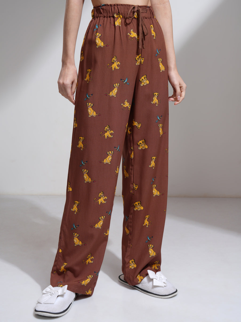 Disney By Tokyo Talkies Women Brown Simba Shirt With Palazzos - Brown - Image 7