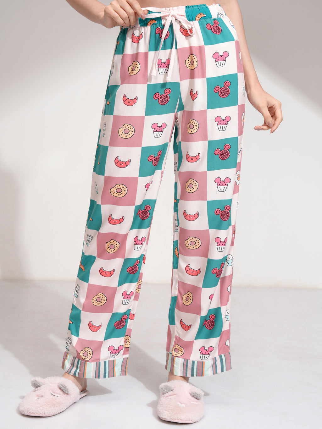 Disney By Tokyo Talkies Women Pink Mickey Mouse Shirt With Trouser - Pink - Image 7