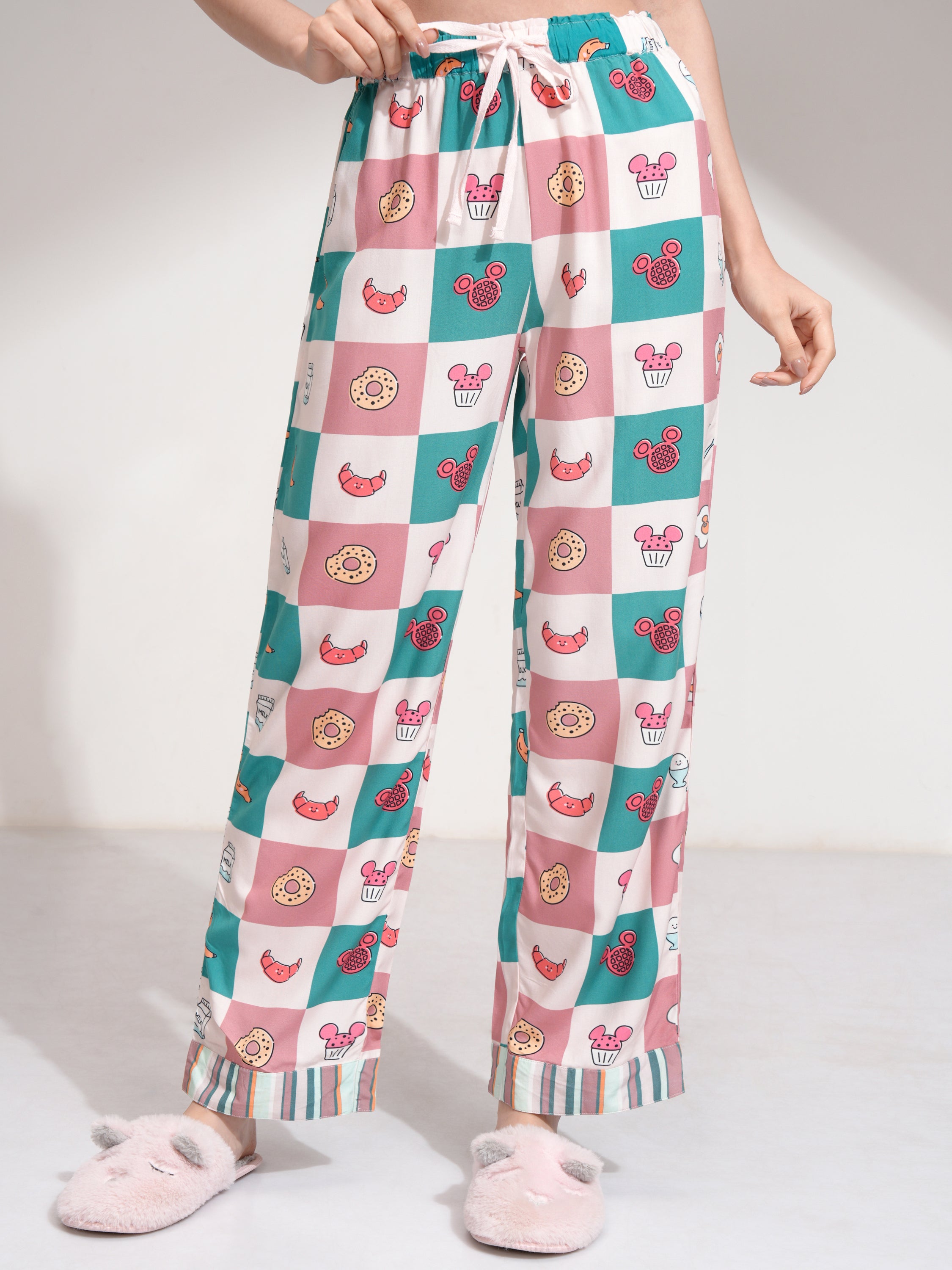 Disney By Tokyo Talkies Women Pink Mickey Mouse Shirt With Trouser - Pink - Image 7