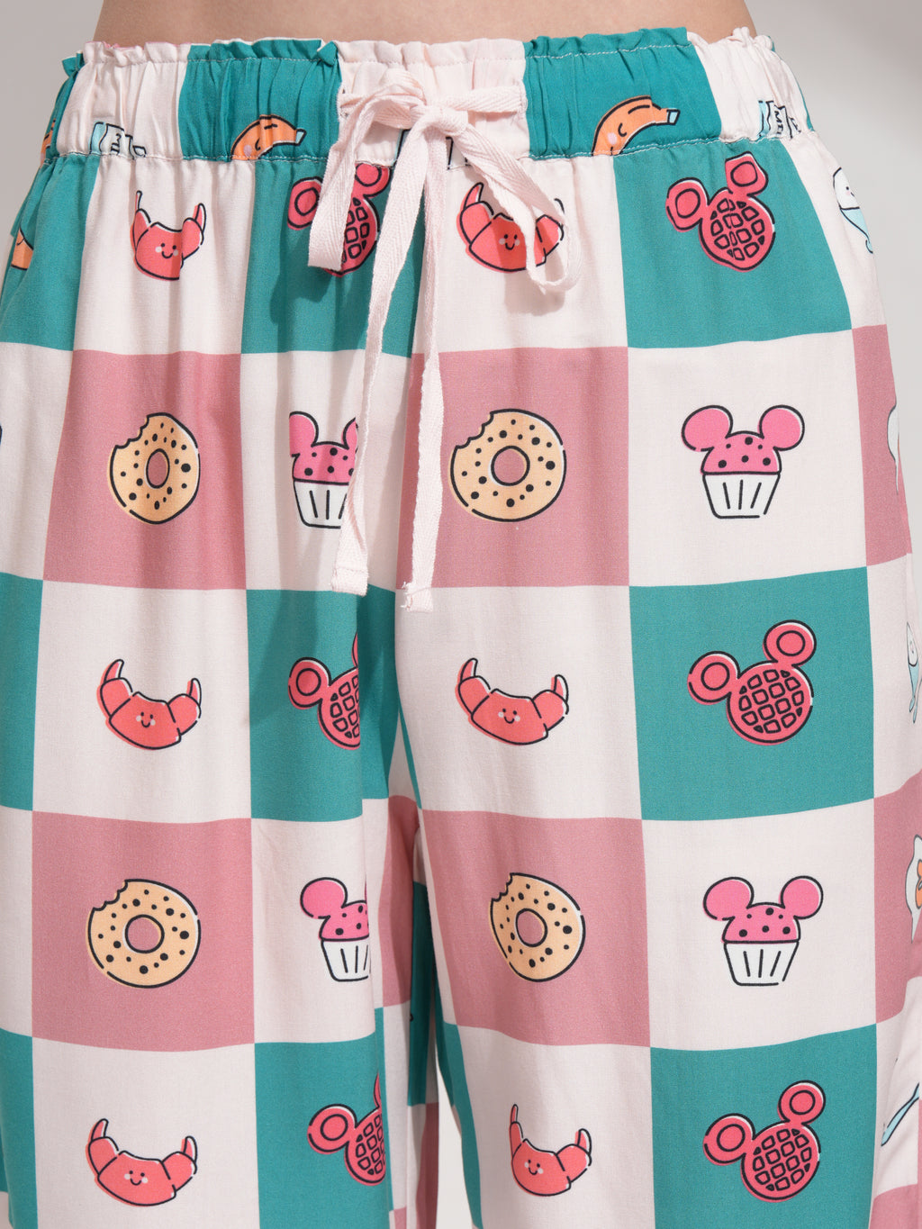 Disney By Tokyo Talkies Women Pink Mickey Mouse Shirt With Trouser - Pink - Image 8