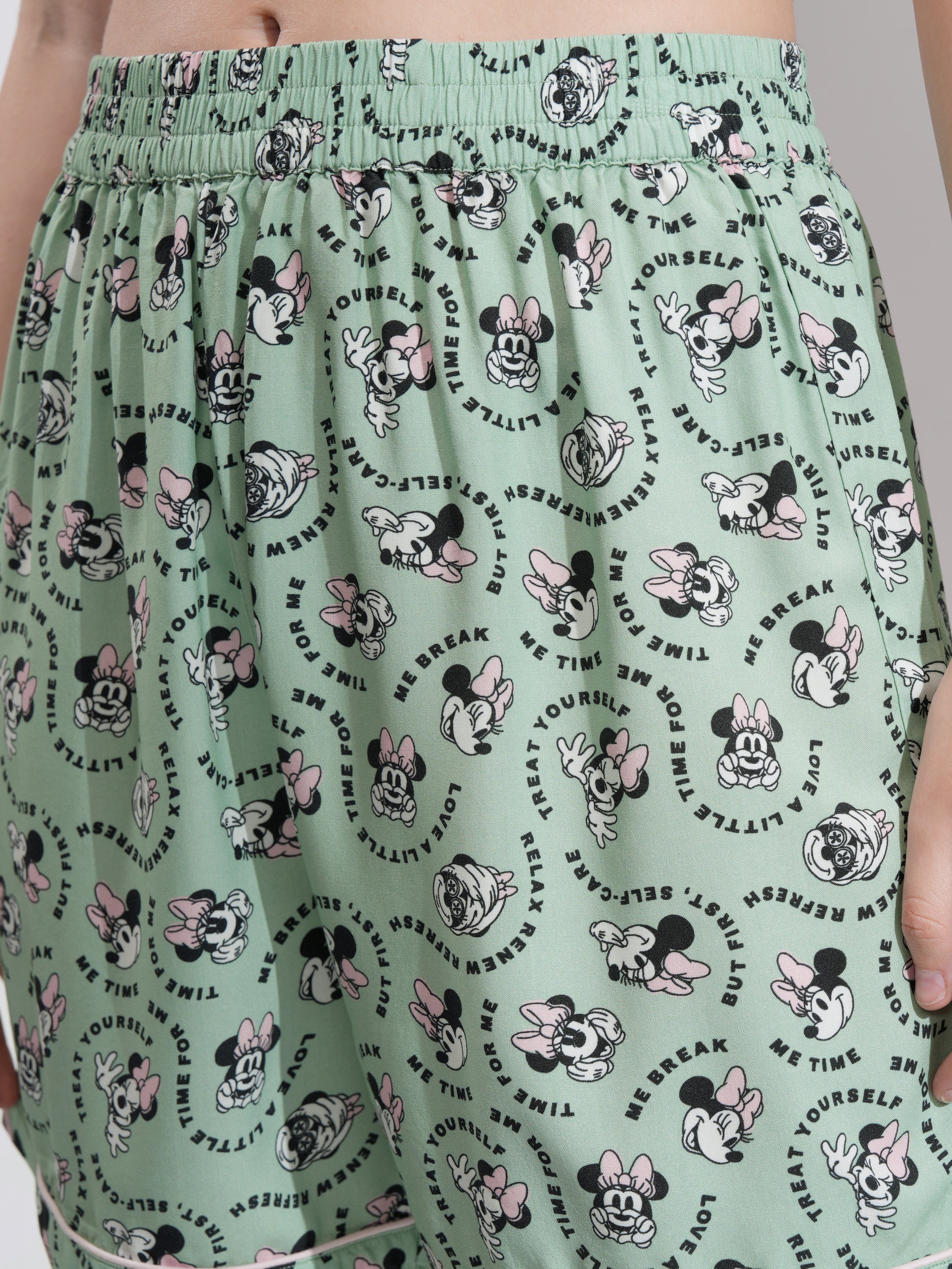 Disney By Tokyo Talkies Women Pink Minnie Mouse T-shirt With Short - Pink - Image 8