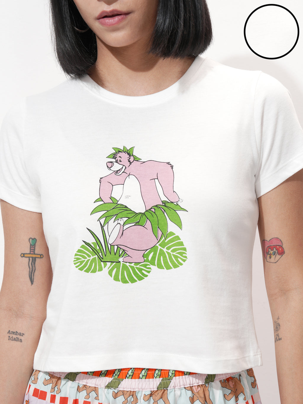 Disney By Tokyo Talkies Women White Baloo Top With Short - White - Image 5