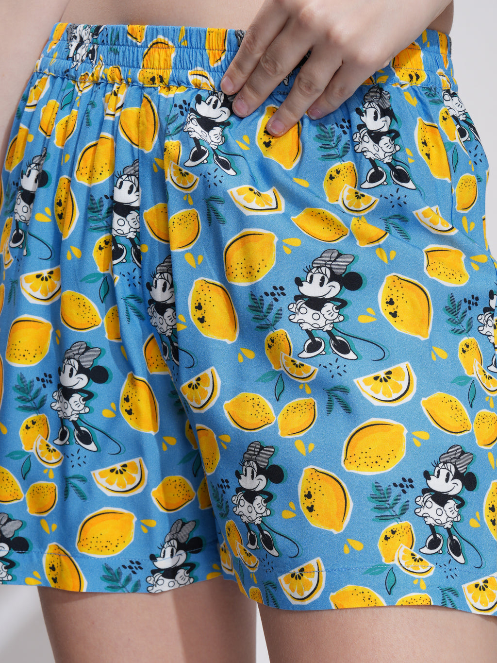 Disney By Tokyo Talkies Women Blue Minnie Mouse T-shirt With Short - Blue - Image 8