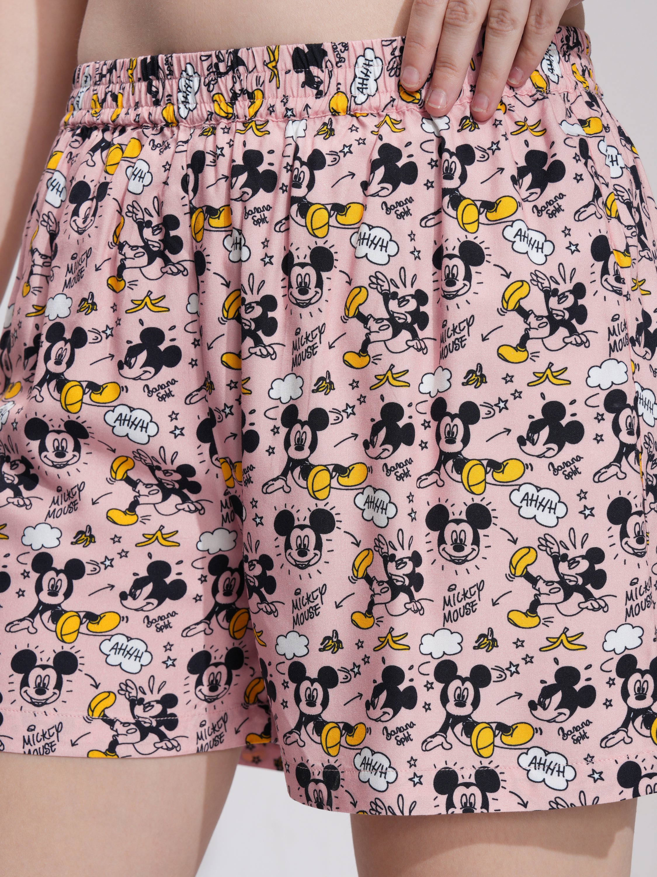 Disney By Tokyo Talkies Women White Mickey Mouse T-shirt With Short - White - Image 8