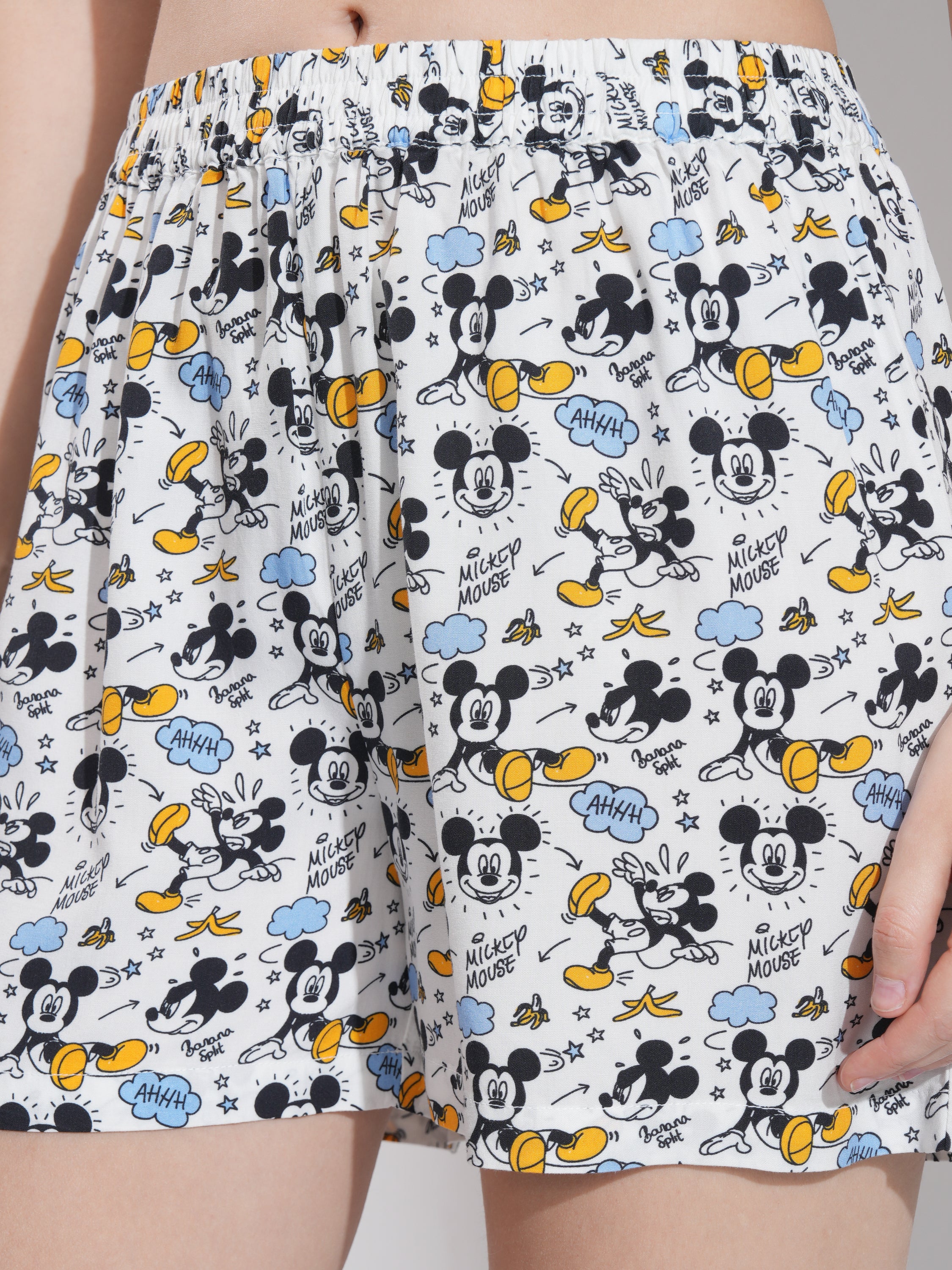 Disney By Tokyo Talkies Women Blue Mickey Mouse Top With Short - Blue - Image 8