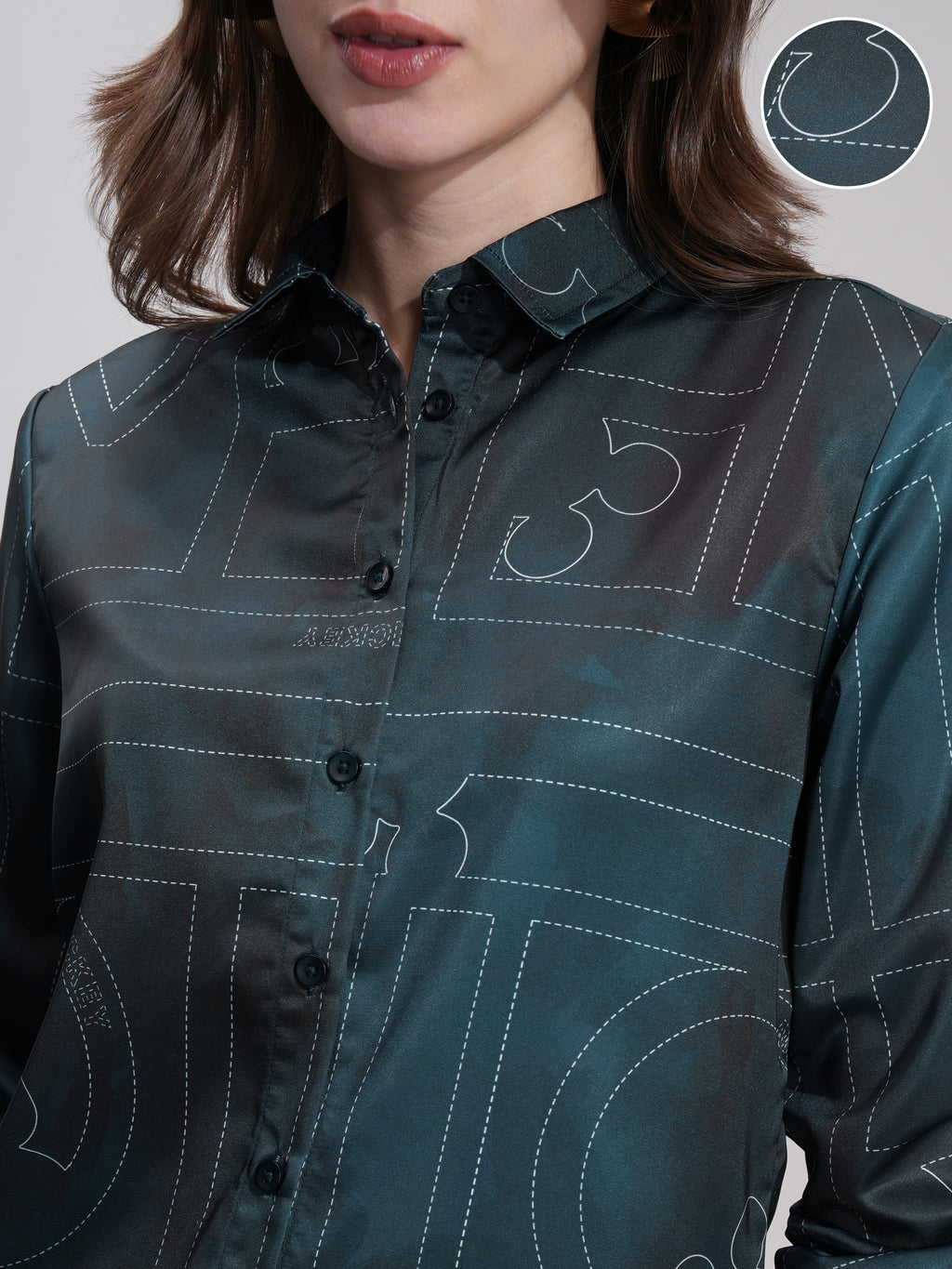 Disney By Tokyo Talkies Women Blue Mickey Mouse Shirt With Trouser - Blue - Image 5