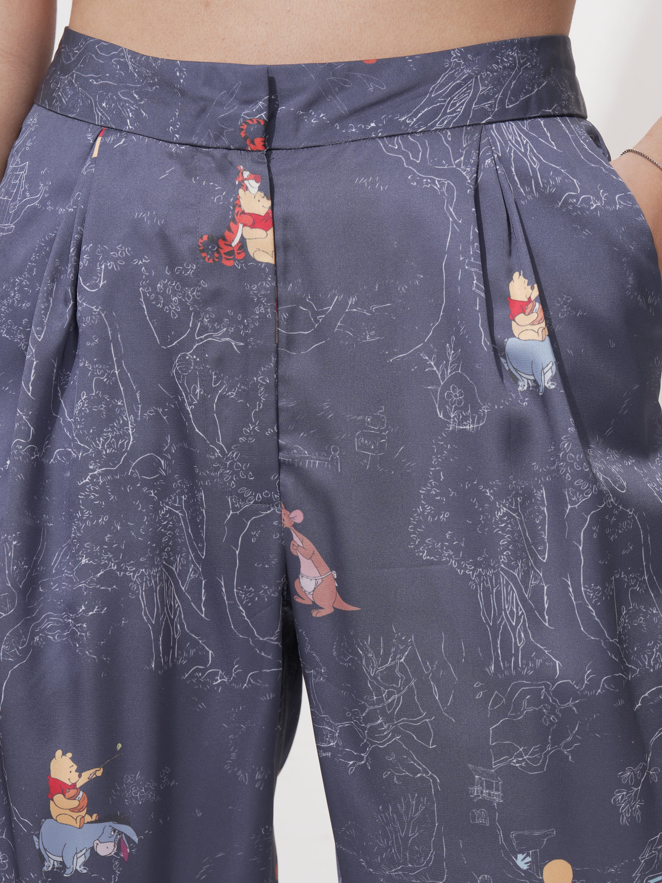 Disney By Tokyo Talkies Women Navy Blue Winnie The Pooh Shirt With Trouser - Navy Blue - Image 8