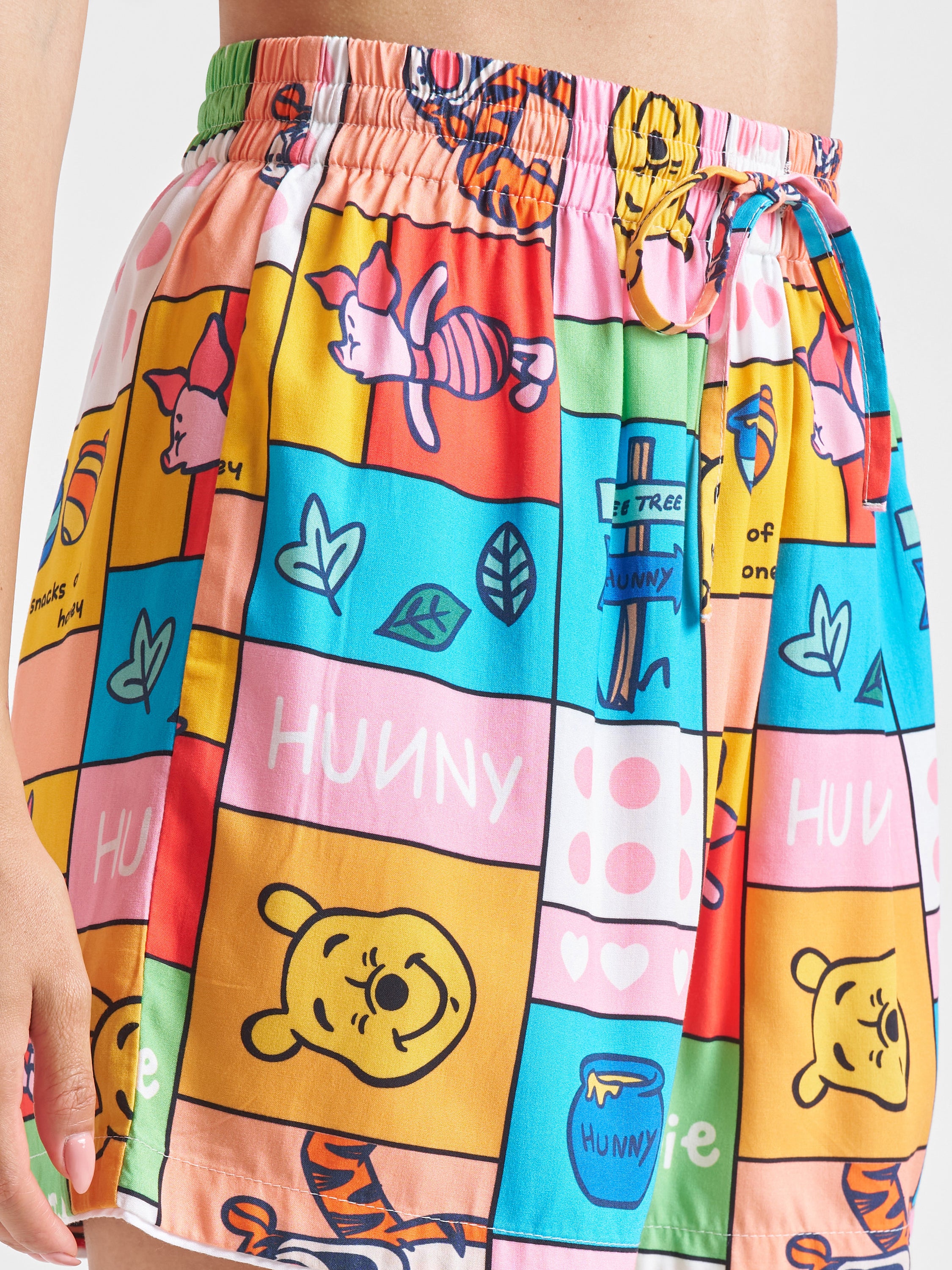 Disney By Tokyo Talkies Women Pink Winnie The Pooh Shirt With Shorts Co-Ords - Pink - Image 8