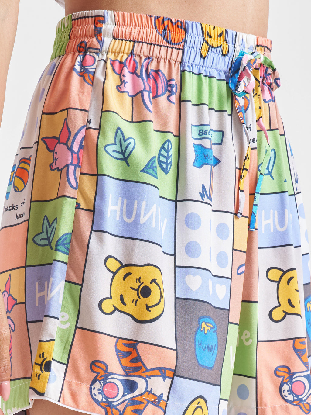 Disney By Tokyo Talkies Women Blue Winnie The Pooh Shirt With Shorts Co-Ords - Blue - Image 8