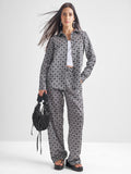 Disney By Tokyo Talkies Women Black Mickey Mouse Shirt With Trouser Co-Ords - Black - Image 1