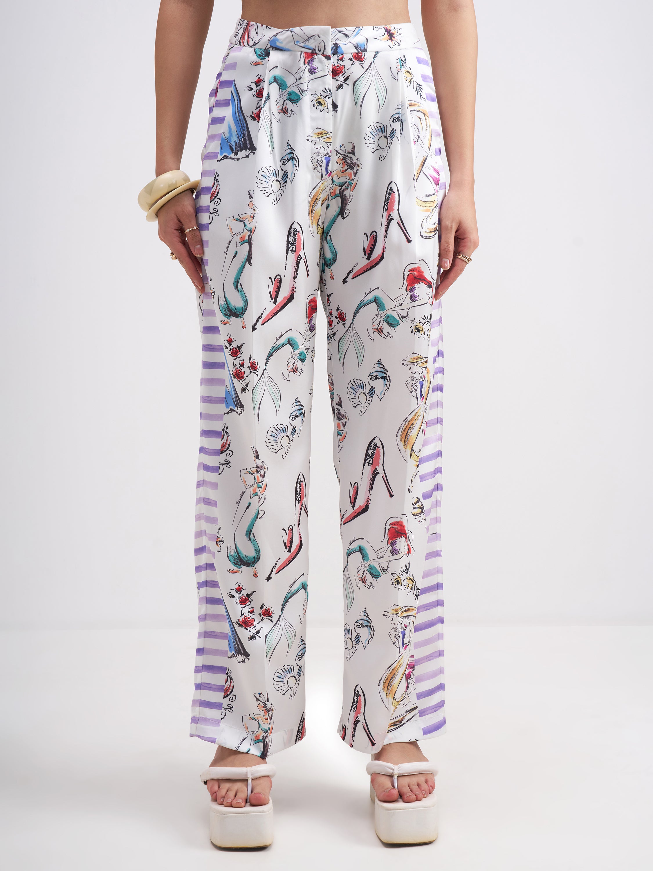 Disney By Tokyo Talkies Women Multi Disney Princess Shirt With Trouser Co-Ords - Multi - Image 6