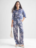 Disney By Tokyo Talkies Women Navy Blue Winnie The Pooh Shirt With Trouser Co-Ords - Navy Blue - Image 1