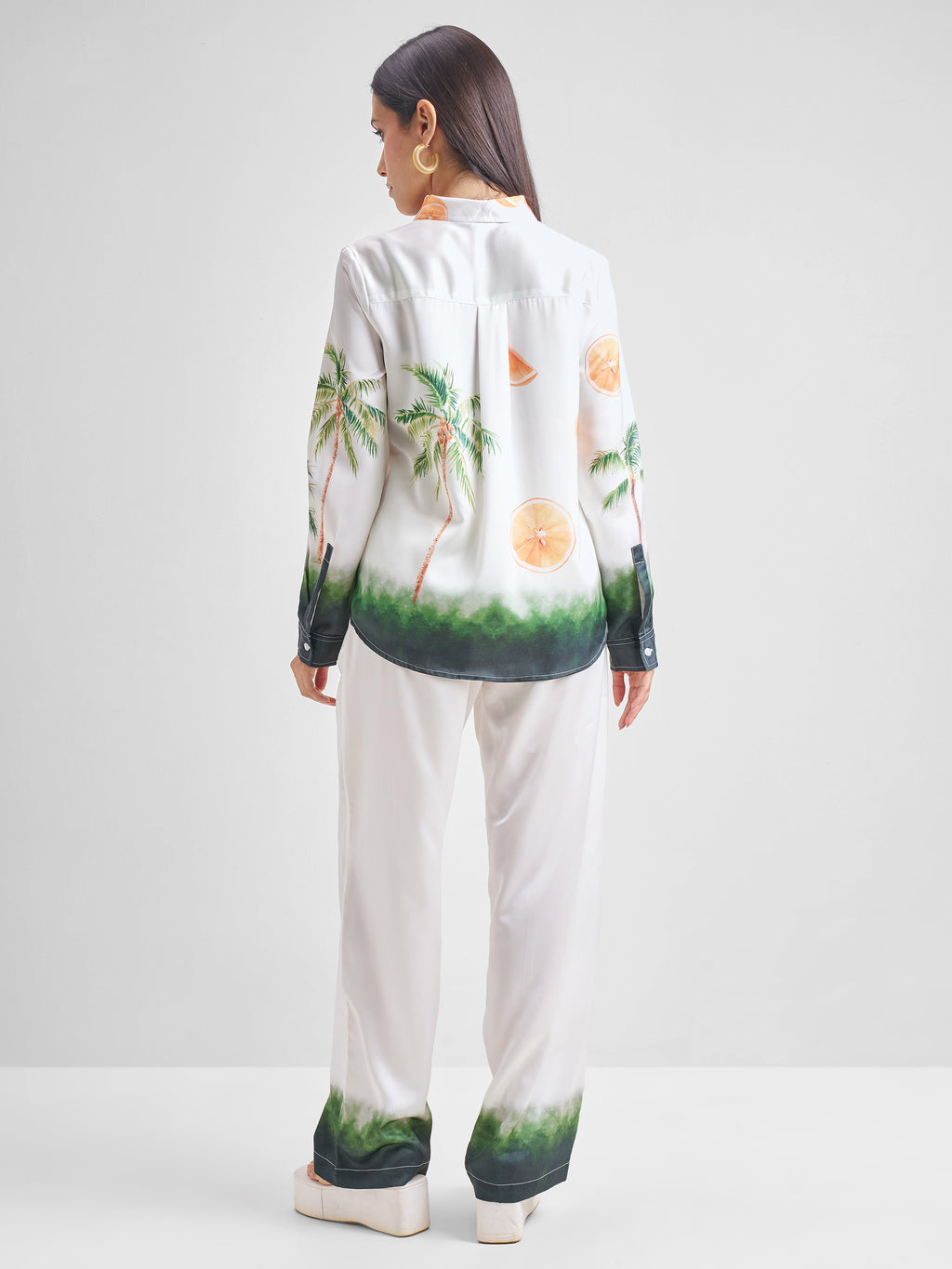 Disney By Tokyo Talkies Women White Mickey Mouse Shirt With Trouser Co-Ords - White - Image 3