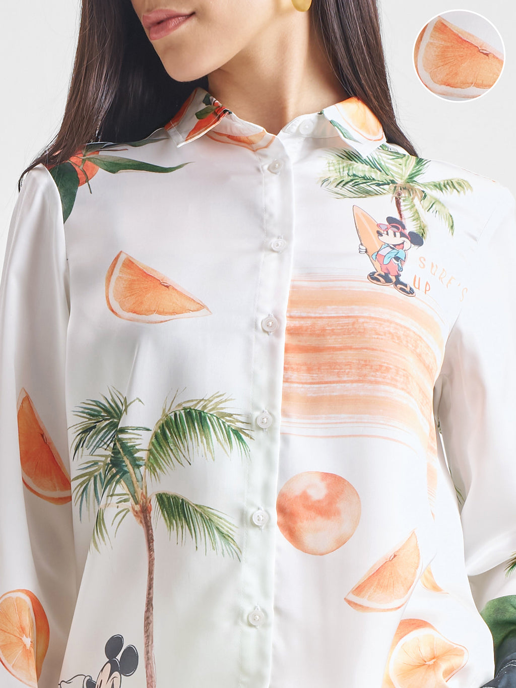 Disney By Tokyo Talkies Women White Mickey Mouse Shirt With Trouser Co-Ords - White - Image 5