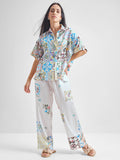 Disney By Tokyo Talkies Women Off White Mickey Mouse Shirt With Trouser Co-Ords - Off White - Image 1