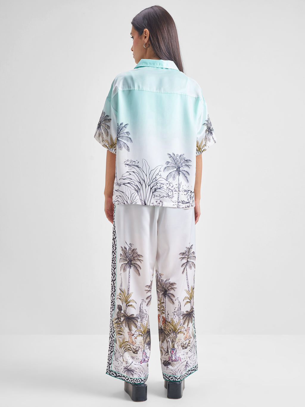 Disney By Tokyo Talkies Women Blue Lion King Shirt With Trouser - Blue - Image 3