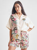 Disney By Tokyo Talkies Women Off White Lion King Shirt With Shorts Co-Ords - Off White - Image 1