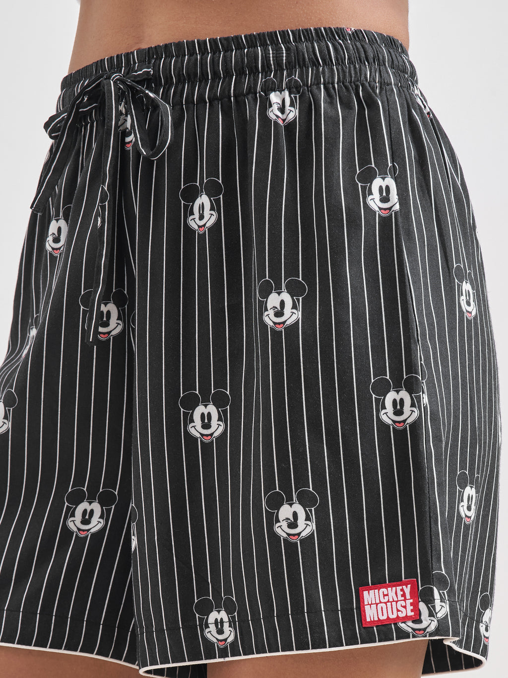 Disney By Tokyo Talkies Women Black Mickey Mouse Shirt With Shorts Co-Ords - Black - Image 7