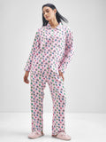 Disney By Tokyo Talkies Women Pink Donald Duck Shirt With Trouser Co-Ords - Pink - Image 1