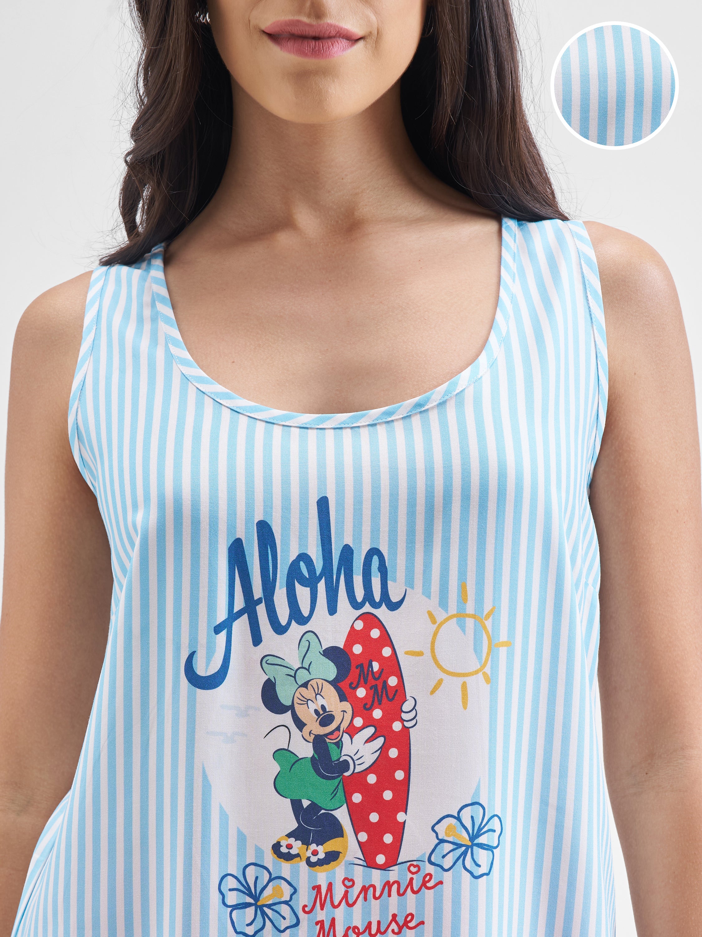 Disney By Tokyo Talkies Women White Minnie Mouse Shirt With Trouser Co-Ords - White - Image 5