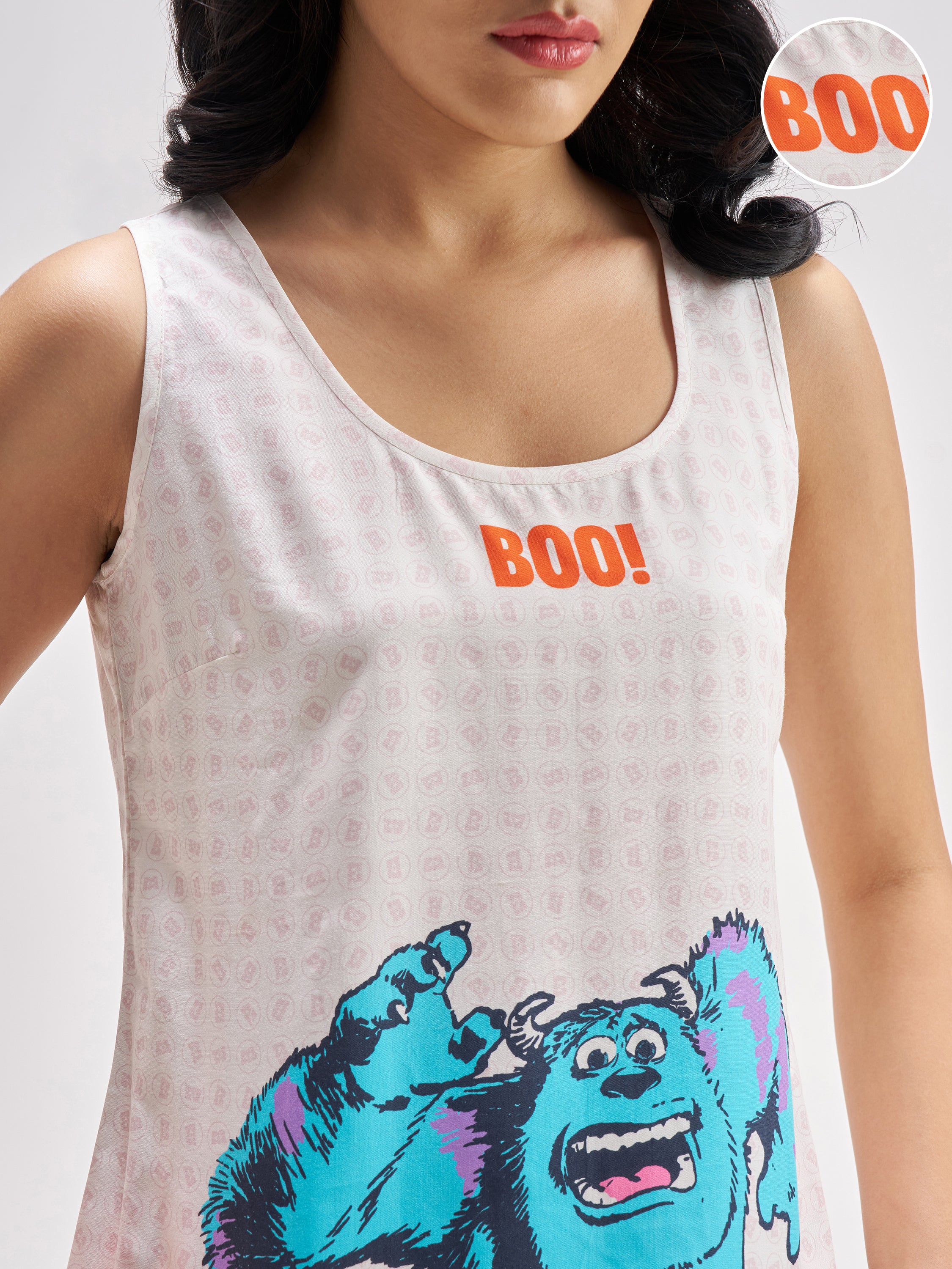 Disney By Tokyo Talkies Women Multi Monsters Inc. Top With Shorts Co-Ords - Multi - Image 5
