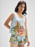 Disney By Tokyo Talkies Women Multi Moana Top With Shorts Co-Ords - Multi - Image 1